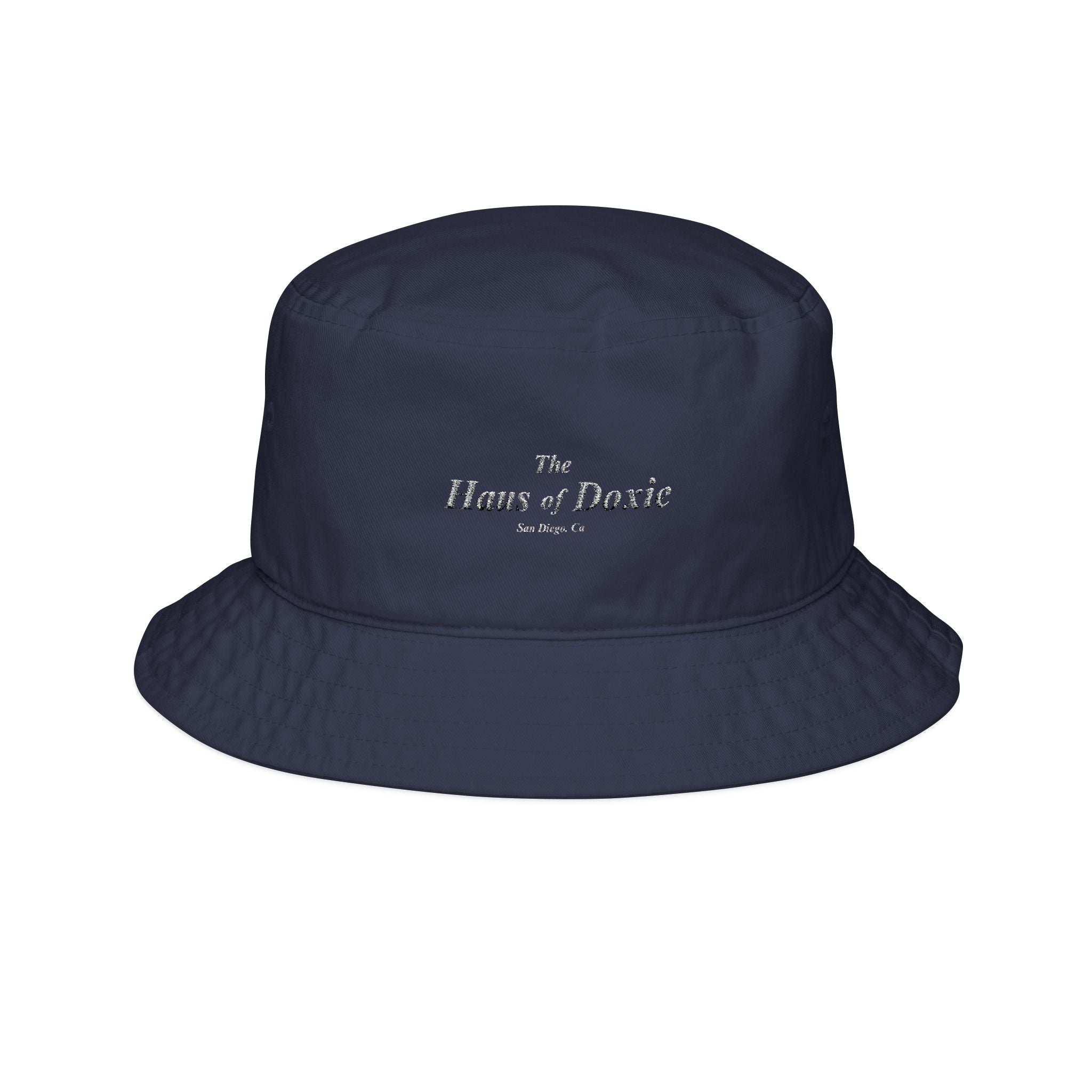 Embroidered "Haus of Doxie" Navy Bucket Hat