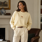 Vintage Washed Doxie Cropped Sweatshirt
