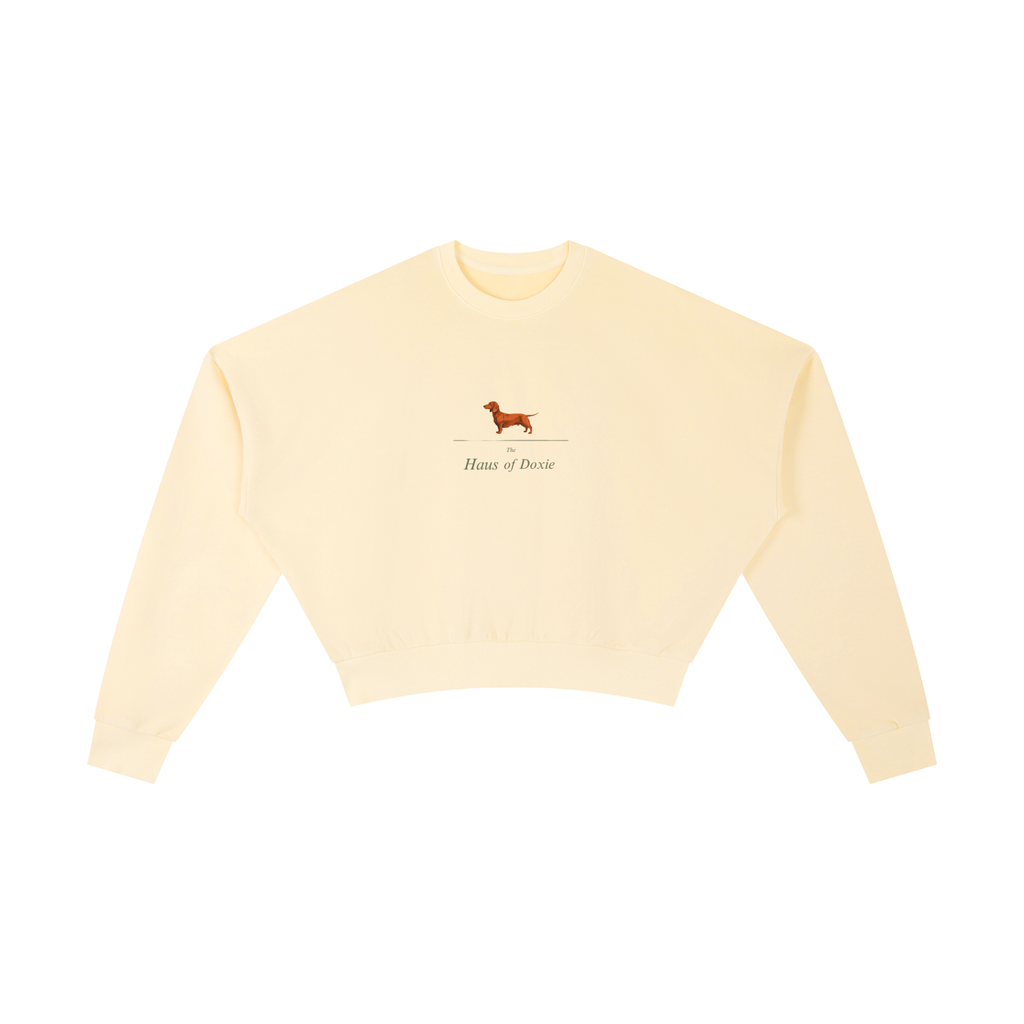 Vintage Washed Doxie Cropped Sweatshirt